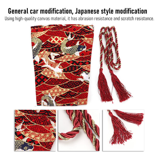 Gearshift støvcover støvle lærred bilmodifikation universel til JDM stil PatternG