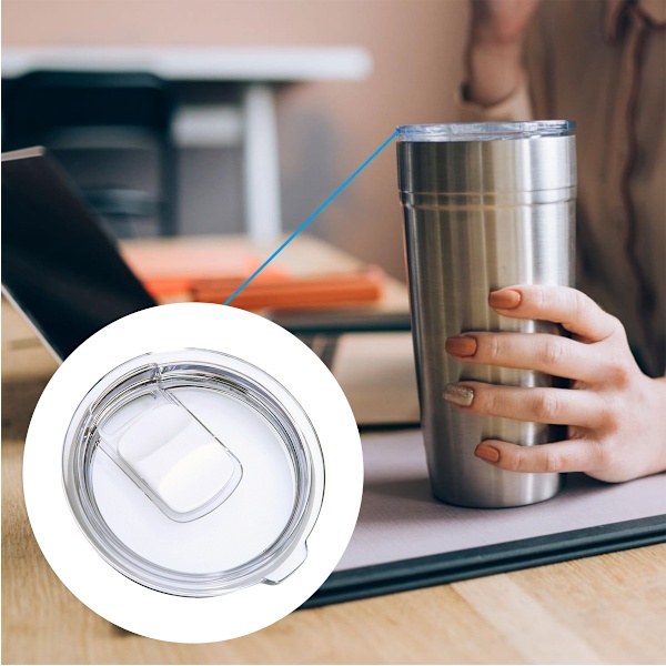 2-pakks 20 oz Magnetiske Erstatningslokk for 20 oz Tumbler, 16 oz Pints, 10/24 oz Mugg, 10 oz White