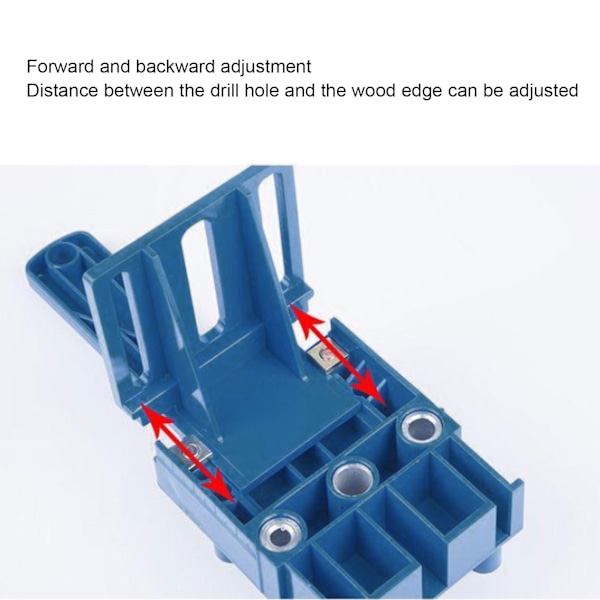 8 stk/sett Snekkerhull-lokaliseringsverktøy for boring, dowel-guide for snekring, blå