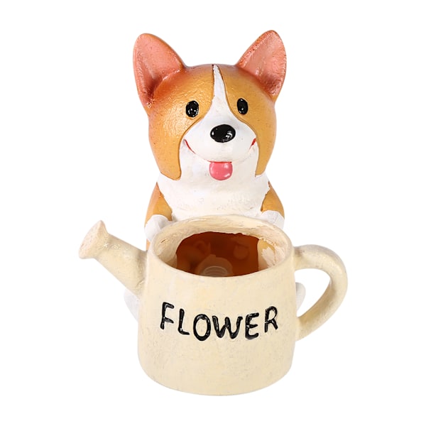 Söta Djurformade Sukkulenter Blomkrukor Bonsai Planter Heminredning (Corgi Håller Kruka)