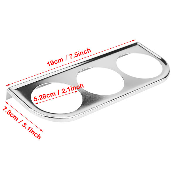 Chrome 52mm 2 Tums Universal Multi-Hål Mätare Pelarfäste Podhållare Fäste Silver