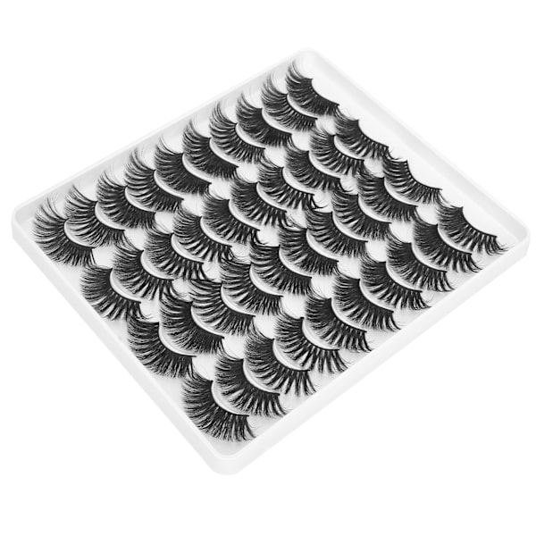 20 Par Multilagrede Kunstige Vipper Fluffy Tykke Volum Vipper Håndlaget Falske Vipper (MC-21)