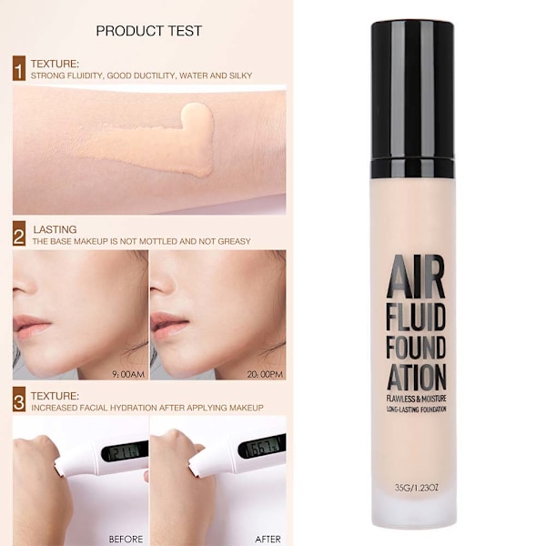 Profesjonell flytende sminkefoundation, langvarig feilfri concealer, kosmetikk #1