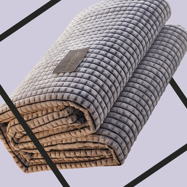 Sofistikert håndverk Sherpateppe, sunt og miljøvennlig materiale fleeceteppe for sofa, seng, sofastol - dobbeltsidig
