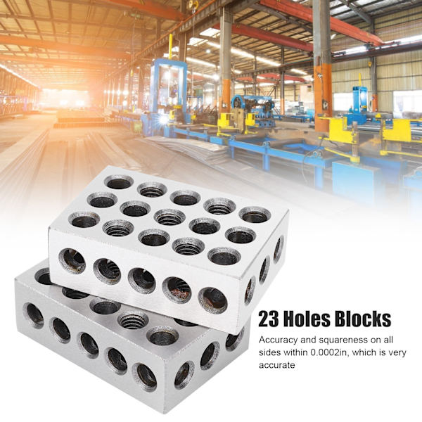 1 Par 1‑2‑3 Blokker 23 Hull Matchet 0,0002 tommer Maskinist 123 Jig Ultra Nøyaktighet Industriforsyning