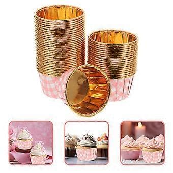 50 st Bakformar Papper Bageri Liner Muffin Bakformar Bageritillbehör
