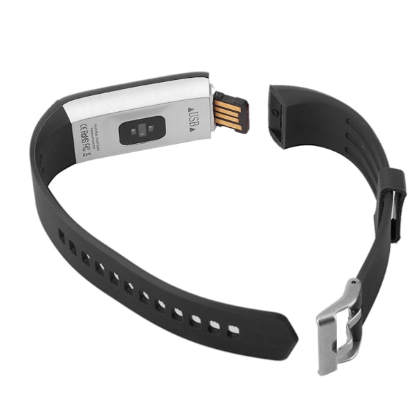 Multifunksjons Smart Vanntett Armbånd Sports Søvn Hjertefrekvens Påminnelse Klokker (Svart)