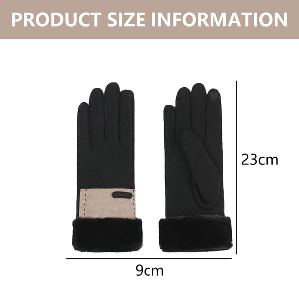 Vinterhandsker til kvinder, koldt vejr, varme dame piger ski snehandsker, touch screen teksthandsker black
