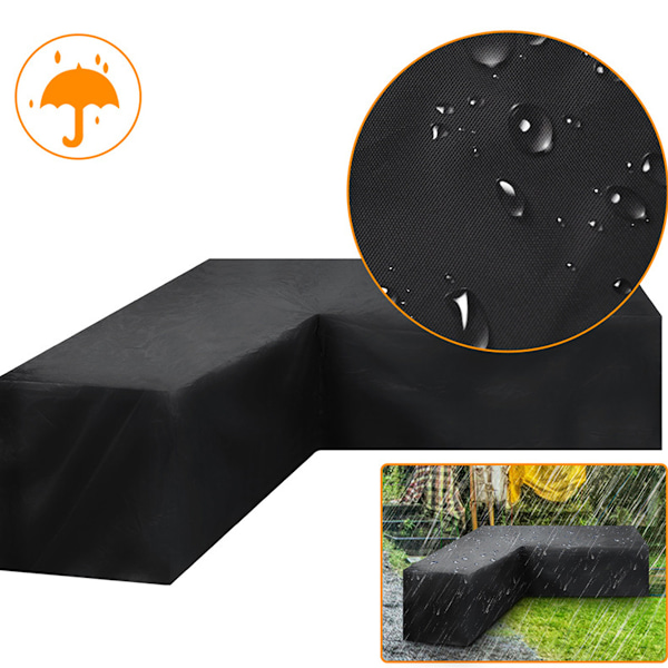 Kraftigt Vattentätt Överdrag för Utesoffa, Möbelskydd med Ventilationsöppning för Uteplats (104\"L/83L x 32\"D x 31\"H)