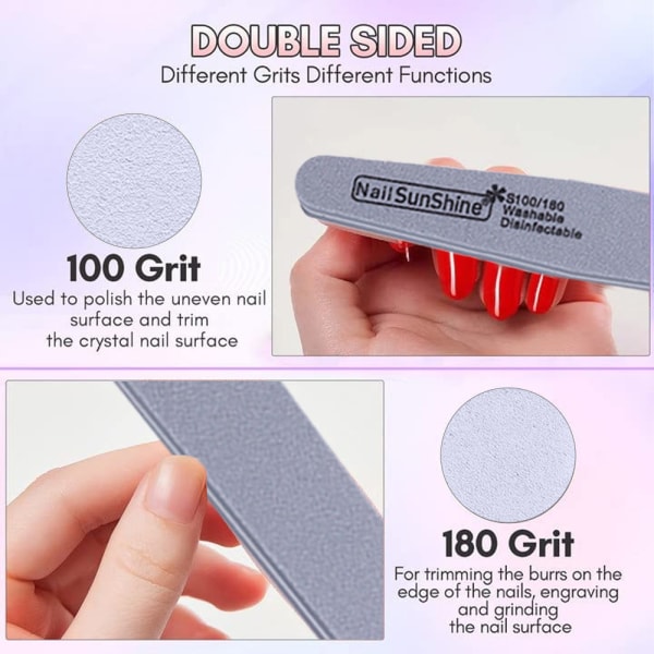 10 st Nail Buffer Block Sponge Nagelbuffer Nageltillbehör