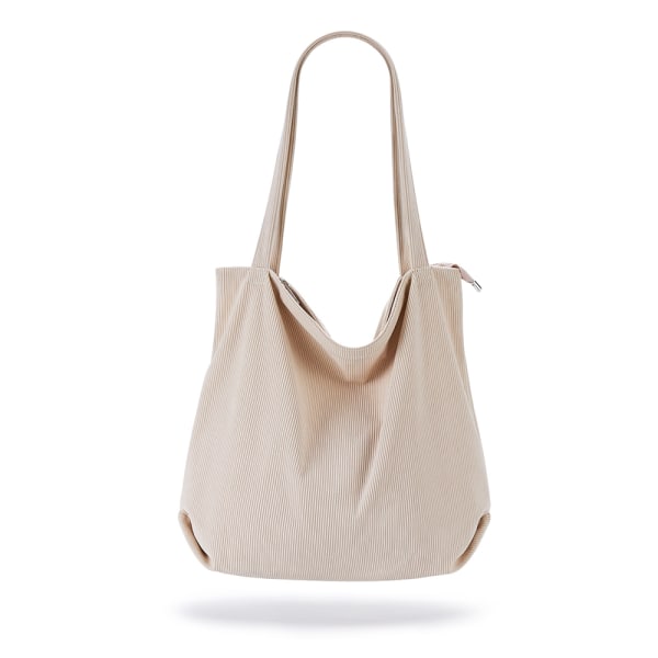 Fløjls taske, Dame lynlås skuldertaske, Stor shopper taske, Tote taske, Håndtaske, Skuldertasker til arbejde, kontor, rejser, shopping, skole og daglig brug