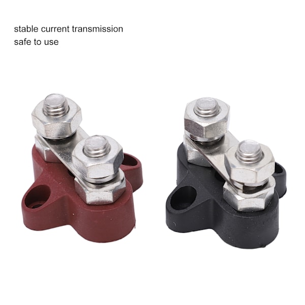 2 stk. DC48V M8 Batteri Strømsfordelings Terminal Rød Sort 80A M8 Gevind Busbar Stud Forbindelsespost til Køretøjer