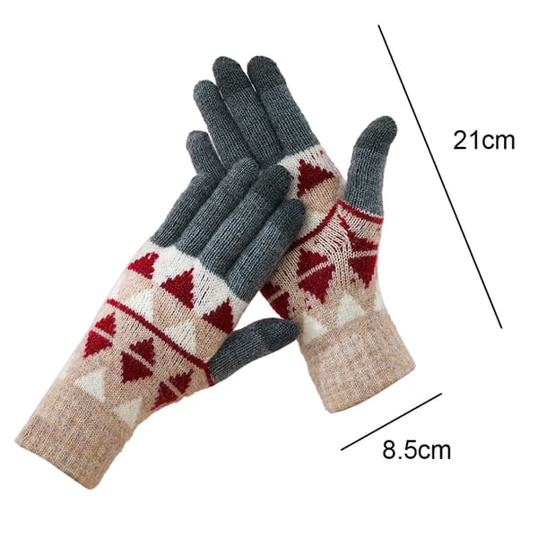 Vinter Touch Screen Handsker Blomsterprint Holder Varmen til Kvinder og Mænd