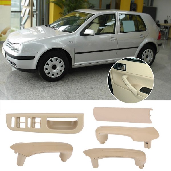 Vindusbryterpanel Bezel Dørhåndtak Innvendig for MK4 1999‑2004 Beige