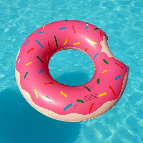 Oppustelig Pool Float Ring, Pink Poollegetøj til Sommerfester - 80# (Egnet til Alderen 10–15) Pink 80#