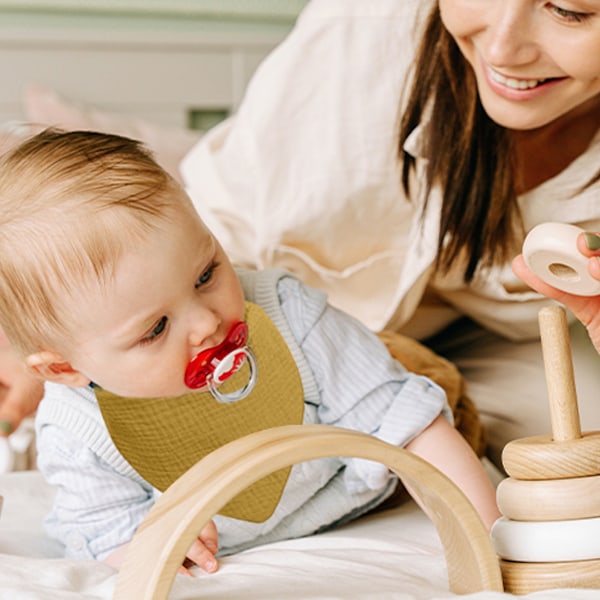 Mjuka och Superabsorberande Babyhaklappar, Triangelhaklappsdesign för Pojkar och Flickor, Muslin Babyhaklappar med Justerbara Knappar, Trendiga och Funktionella
