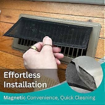 Gulvventilationshætter 6-pak - 4x10 tommer magnetisk ventilationsregisterfilter - vaskbare net skærmdæksler til H