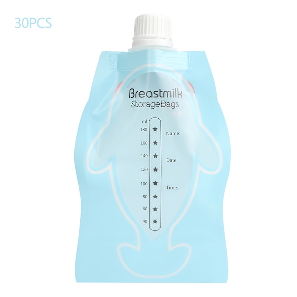 30 stk. 180ml Engangs Brystmælks Opbevaringsposer Baby Spædbarn Mælk Forseglede Opbevaringsposer 30 stk.