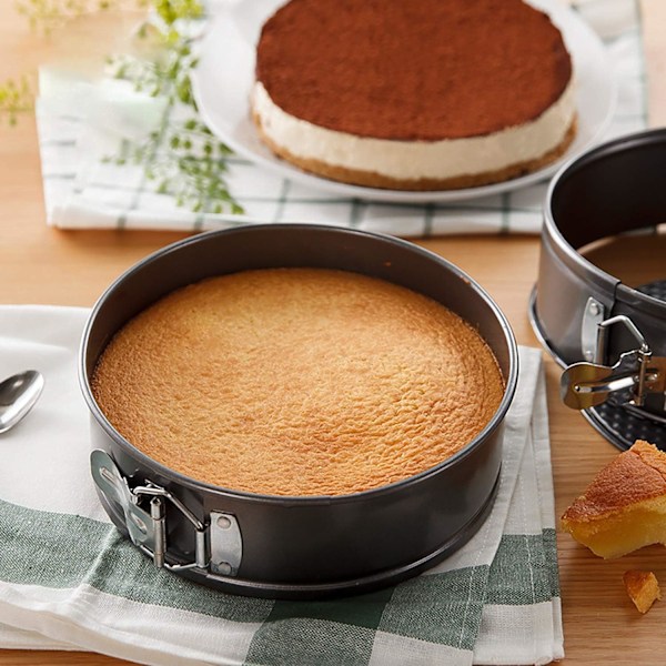 Springform Panset, Non-stick Beläggning för Enkel Rengöring, Värms Upp Snabbt med Kolstålsmaterial, Multifunktionell Springform för Cheesecake