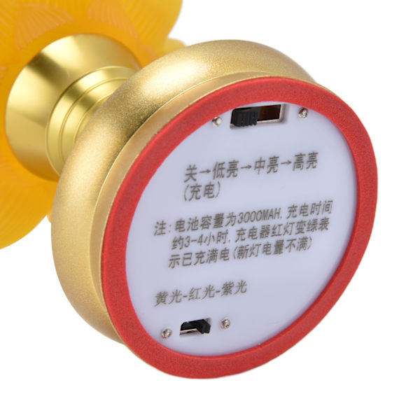 2-pack LED Buddhistiskt Ljus 3 Färgjustering Buddha Lampa Plug-in Blomljus för Hem Buddhistisk Utrustning AU-kontakt 100-240V