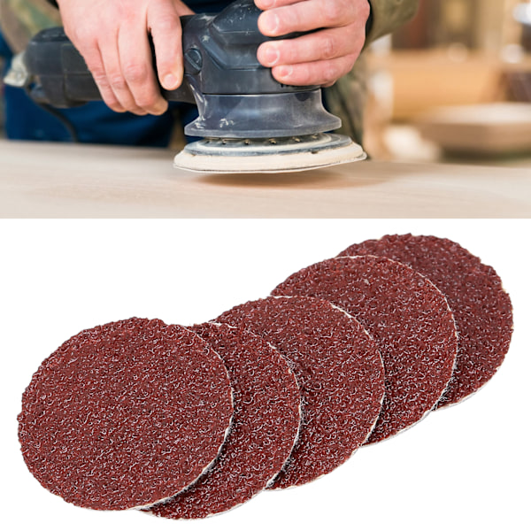 200 st Skivformad Röd Slippapper 1 tum 25 mm Bakflockning Fukt- och Värmebeständig Slipverktyg för Bilpolering 80#