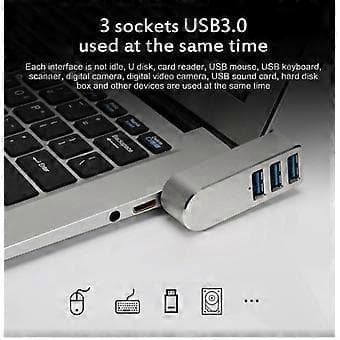 Roterende USB HUB 3.0 Splitter Usb 4 Port Hub Utvider Kompatibel Med Flere Systemer
