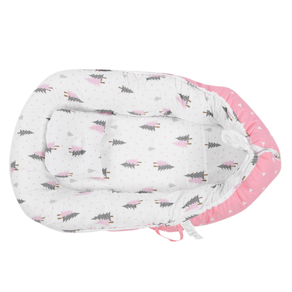 Baby Lounger Bärbar Vikbar Baby Nest Säng Sovande Mjuk Nyfödd Säng Vagga Madrass (#1 50*85)