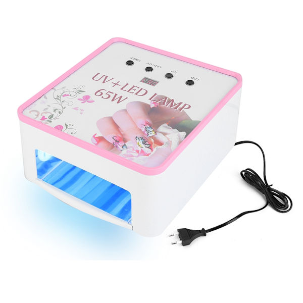 65W UV LED Nagellampa med Ögonskydd Snabbtorkande Manikyrlampa LCD-display EU-kontakt 220V