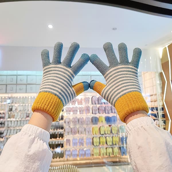 Varme vinterhandsker, bløde, komfortable elastiske manchetter til kvinder
