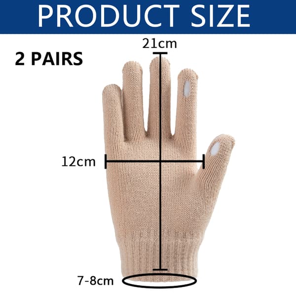 Søde Uldstrikkede Handsker, Moderne Varme Damehandsker, Uld Touchscreen-Handsker cream-coloured