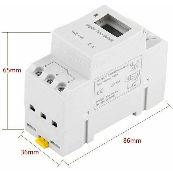 Enkel Digital Timer, Designad för Veckovis Elektronisk Tidsstyrning, Kraftig Konstruktion för Orubblig Prestanda, Automatisk Felkorrigering