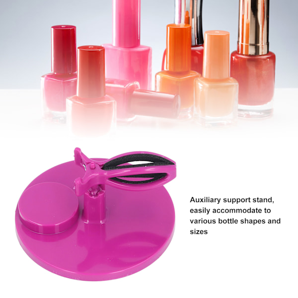 Nagellackshållare Anti-Spill Nagellacksflaskhållare Handsfree Gel Nagel Tillbehör Hållare Nagelkonst Verktyg Klämma Lila