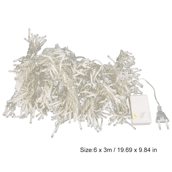 6x3m Dekorativ Ljusslinga Gardin Lampa Lykta för Högtid Inomhus Utomhus Ornament