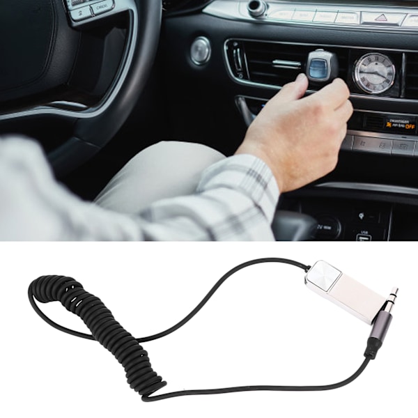 Car Bluetooth Receiver 3.5mm Jack Fast Pairing Stable Connection Portable Wireless Audio Adapter for Home Vehicle