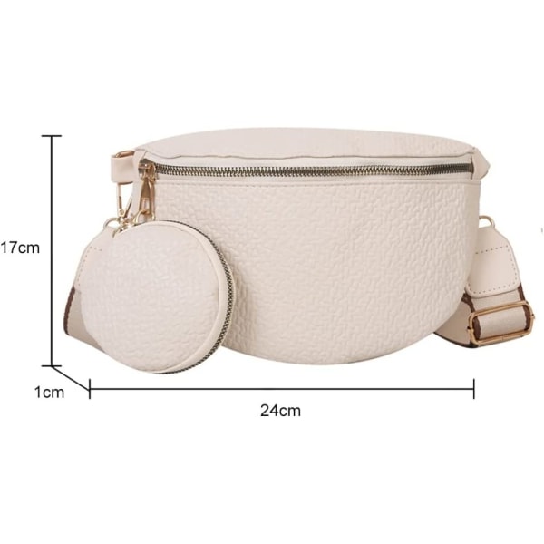 Crossbody väska dam bum bag PU med handväska, modern