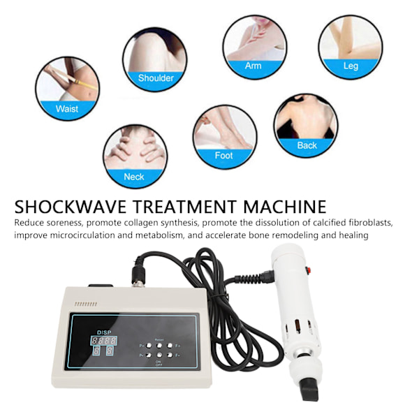 Chockvågsbehandling Maskin Extracorporeal Chockvågsbehandling Maskin ED Behandling Maskin Vit 100‑240V AU-kontakt