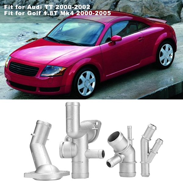 Motor Kølemiddel Termostat Flanger Opgraderings Sæt i Aluminium Legering Passer til Audi TT 2000-2002