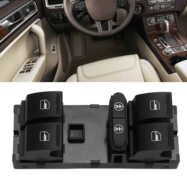 Auton sähköikkunan pääkytkin, etuohjaimen painike, 7L6959857E, korvaava Seat Alhambra 2011-2016