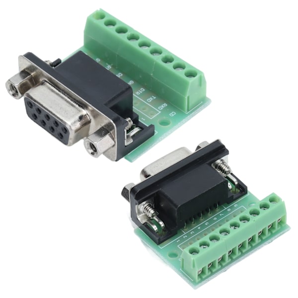 DB9 Hunn Terminal Breakout Board 9 Posisjoner Skrue Adapter for RS232 RS485 Kontakt