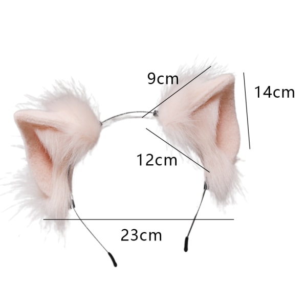 Cat Fox Pig Faux Fur Ears Headband Cute Halloween Handmade