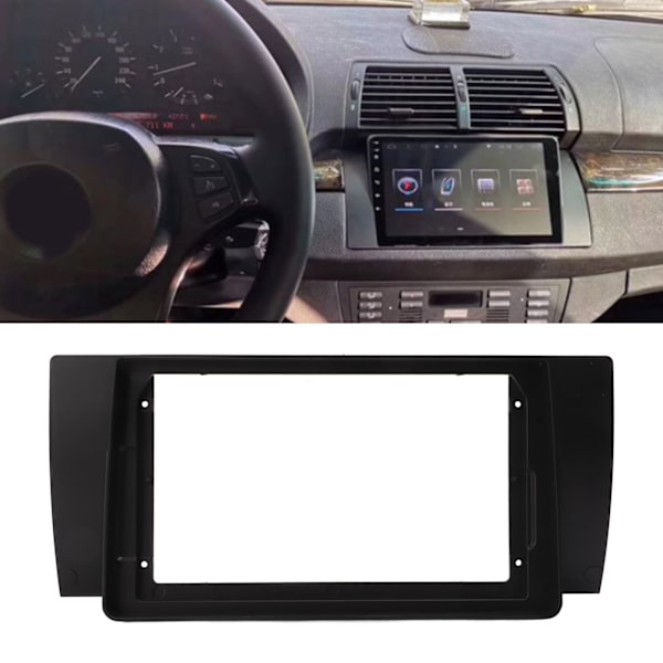 9 tommer bilstereo radio fascia instrumentbræt GPS navigation trim ramme udskiftning til 5-serie E39 1995‑2003
