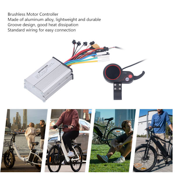 DC48V Børsteløs Controller Intelligent Motorhastighedsregulator til Elcykel Scooter 350W 20A