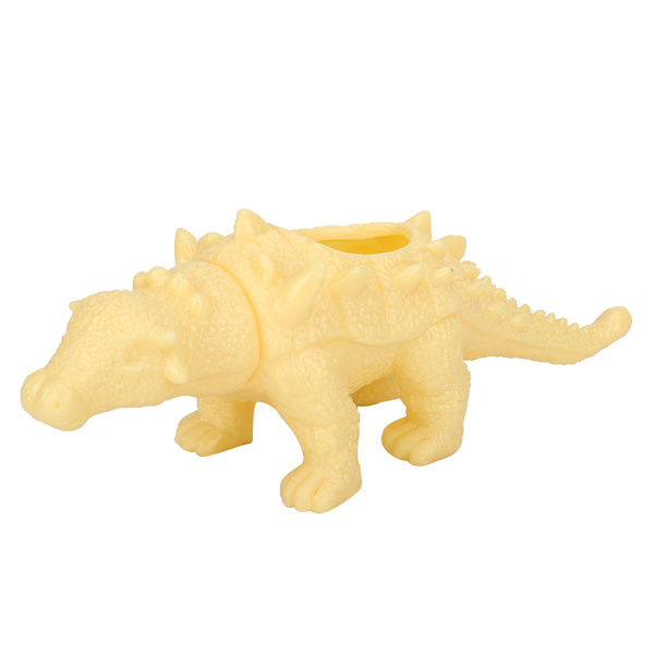 Piirretty Mini Eläin Ankylosaurus Kukkaruukku Koriste Työpöydän Kasvi Ruukku Koriste Keltainen