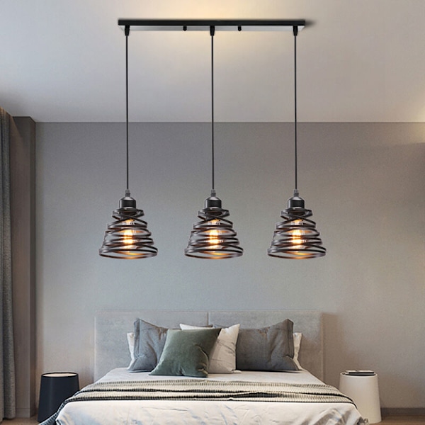 Stilfull Farmhouse Pendellampa, Industriella Pendellampor För Matsal, Fröglas Skärm Skapar Varm Atmosfär