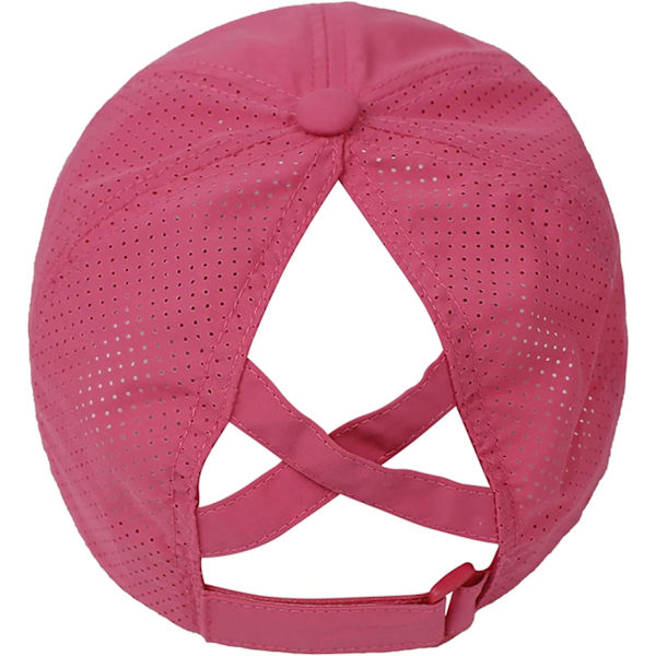 Dame Criss Cross Ponytail Baseball Cap Justerbar Høj Messy Bun Ponycap Hurtigtørrende Hat