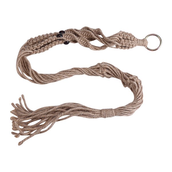 Macrame Växthängare Hängande Planterhållare Korg för Blomkrukor Trädgårdsdekoration #3