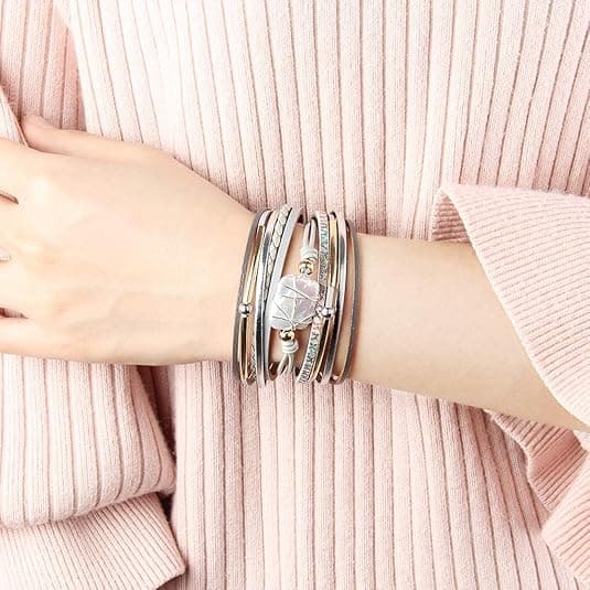 Läderarmband Barock Pärlarmband Underbart Guld