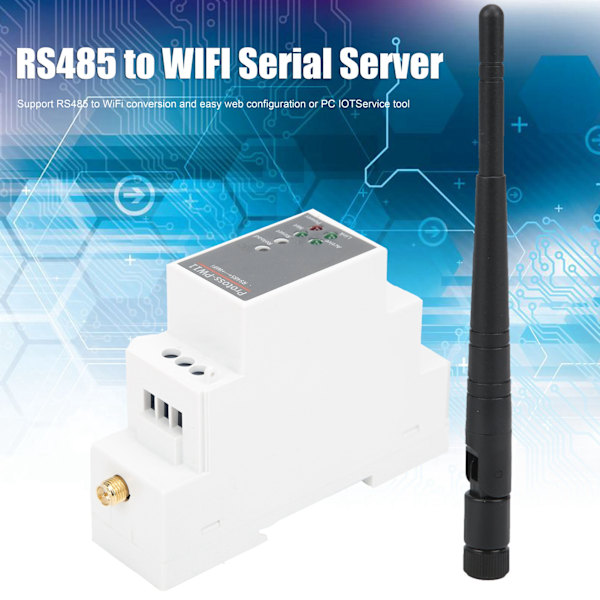 RS485 til WIFI Ethernet seriell server jernbanemontering for Mbed System 9-50VDC PW11-M