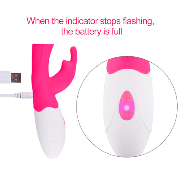 Elektrisk USB-opladelig Vandfast Stimulator Vibrator Legetøj til Kvinder