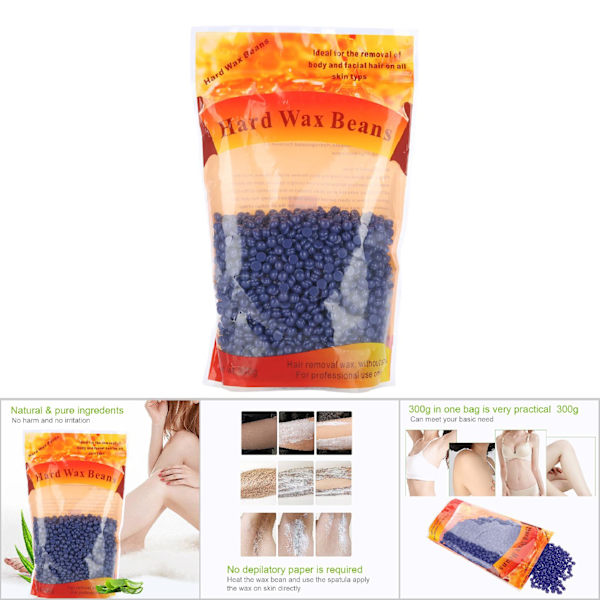300g/pose 8 typer Depilatorisk Hardvoksbønne Arm Kropp Hårfjerning Bivoks Pellets (01#)